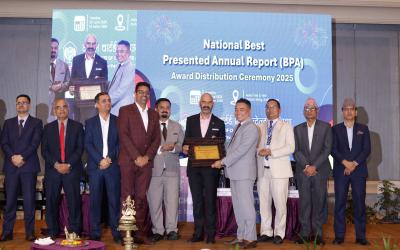 National Best Presented Annual Report Award - 2025 को Gold Award बाट नेपाल लाइफ सम्मानित